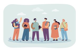 Teen school friends vector illustration[1]