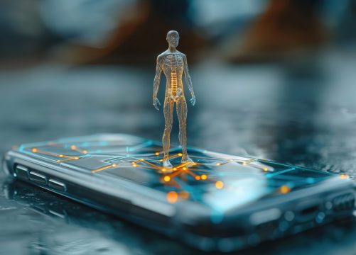 3d-character-emerging-from-smartphone 3d character emerging from smartphone